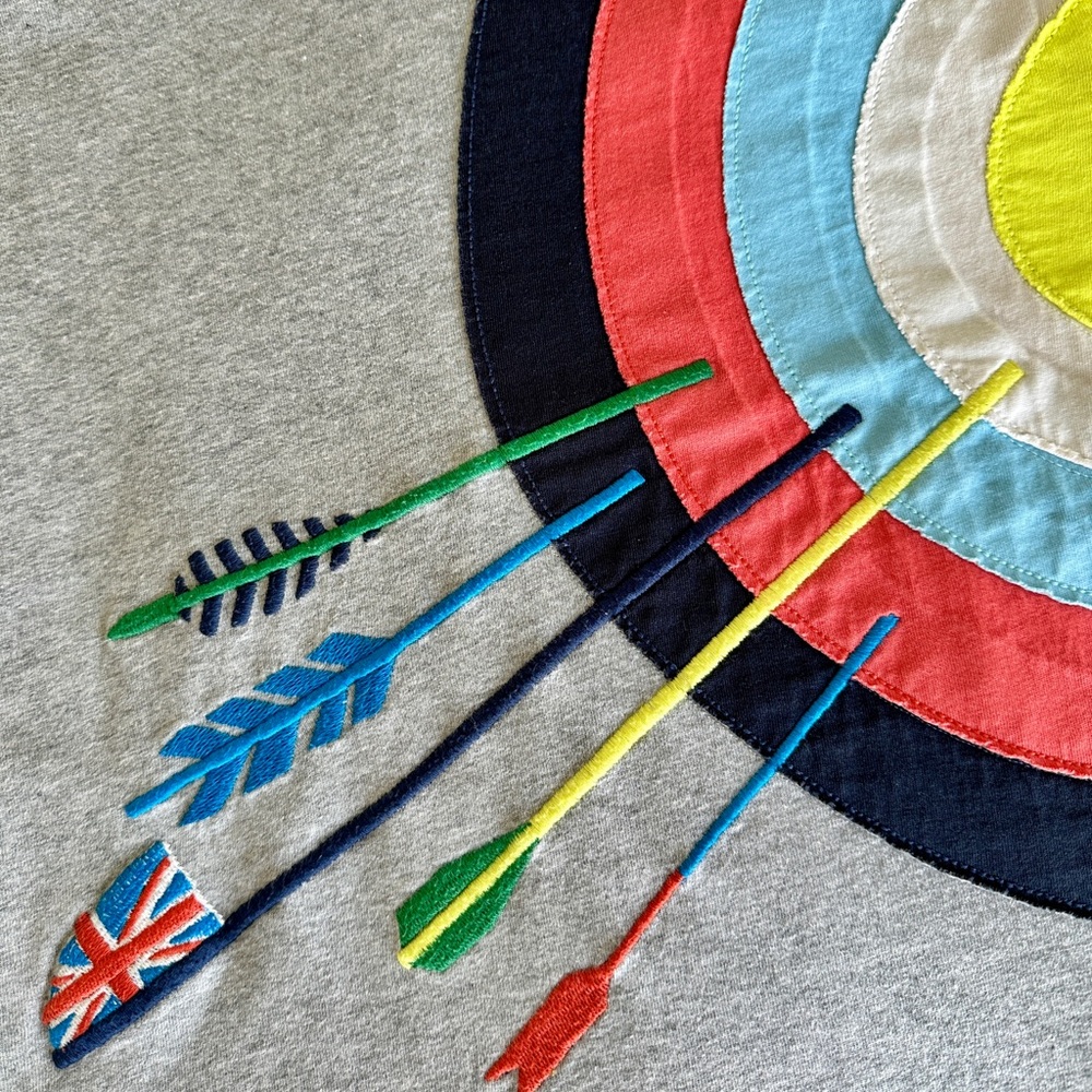 Mini Boden Applique T-Shirt with Colorful Target Design - Picture 3 of 3